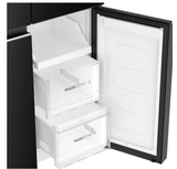 Haier Lumiere 520 Litres 3 Star Frost Free French Door Smart Wifi Enabled Refrigerator with Colorful Digital Display Panel (HRB-600KGU1, Black Glass)