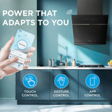 Midea Kitchen Chimney with 1800 m3/hr air suction, Slant, BLDC Motor, 60 CM with WiFi, Intelli Auto Clean, Multi Speed Control, MH60J63ET25BF