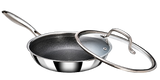 Arttdinox by Jindal Lifestyle Reflecto TriPly Stainless Steel Frypan with Glass Lid | Steel Fry pan for Cooking | Frying pan Triply | Gas & Induction Compatible, 2.3L/ 26cm, Silver | Jindal Stainless