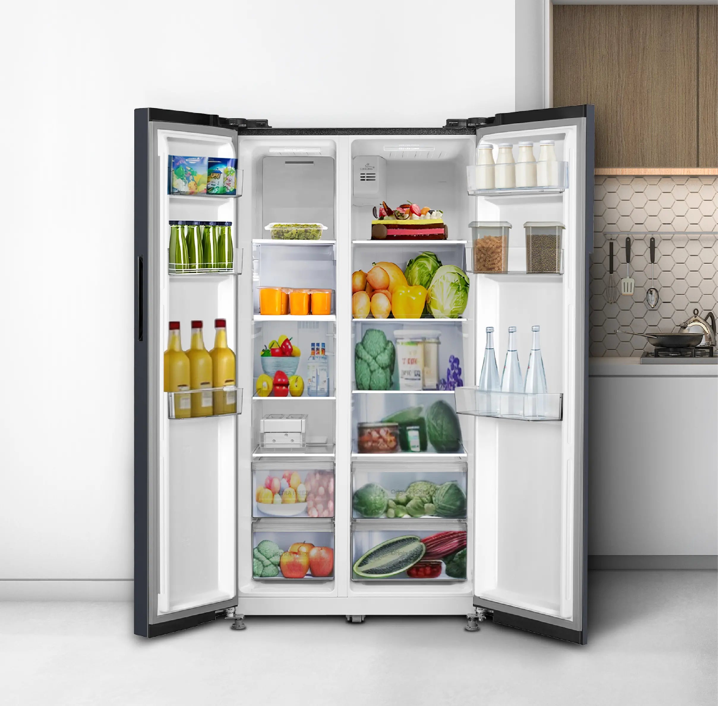 Toshiba GR-RS696WE-PMI(06) Inverter Refrigerator 563 L, Side by Side, Morandi Grey