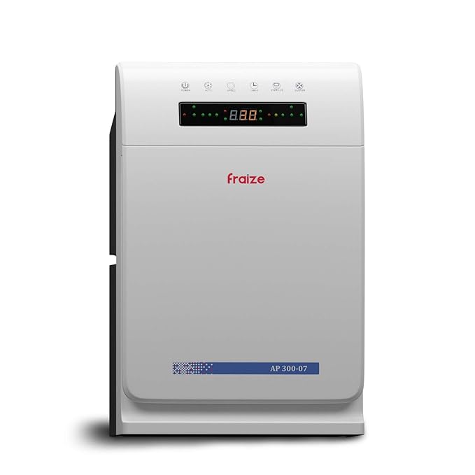 Fraize 7 Stage Purification 43-Watt Room Air Purifier with HEPA filter | 367 sq. ft. Coverage Area | 99.97% efficiency (White) | Brand New Seal Packed