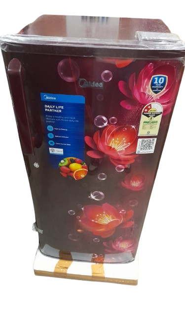 Midea, 190 L, Direct Cool Ref , 2 Star, C Flower,Wine, Handle,MRD190D2HPCW