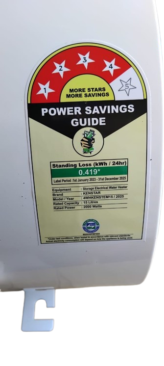 Kenstar Elix 15 L Horizontal Storage Water Geyser (4whkenstem15, White)