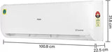 Haier 1.5 Ton 5 Star Split Inverter AC - White (HS19C-TFW5B(INV)/HU19-5B(INV), Copper Condenser)