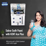 KENT Ace 8 L RO + UV + UF + TDS Water Purifier Suitable for all - Borewell, Tanker, Municipality Water