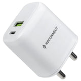 Reconnect 20 Watt Fast Charging Wall Charger RAUAB2105, White