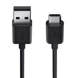 Belkin F2CU032BT06-Black 1.8 m High Speed USB 2.0 to Reversible USB Type C Charge Cable, Black