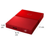 Western Digital 1 TB My Passport External Portable Hard Disk Drive (HDD), USB 3.0, Red, WDBYNN0010BRD