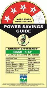 SAMSUNG 1.5 Ton 4 Star Split Inverter AC  - White