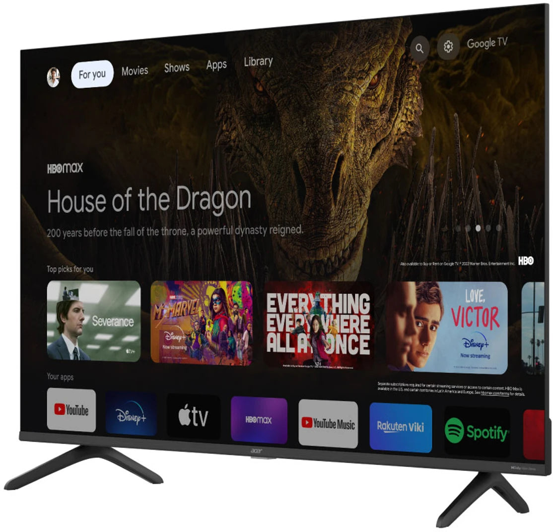 Acer Advanced I Series 139 cm (55 inch) Ultra HD (4K) LED Smart Google TV with Dolby Vision-Atmos, 36W Sound Output (AR55GR2851UDFL)