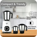 Prestige Flash Atlas 500 W Mixer Grinder (3 Jars, White, Black)