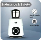 Prestige Flash Atlas 500 W Mixer Grinder (3 Jars, White, Black)