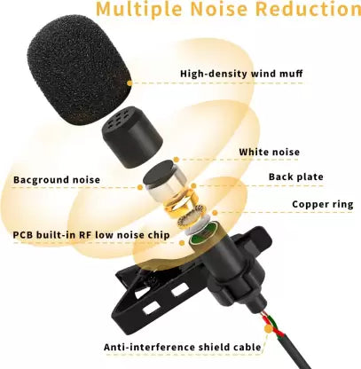 MAONO AU-100 Omnidirectional Microphone Compatible with Smarphone, Camcorder, PC and DSLR
