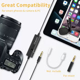 MAONO AU-100 Omnidirectional Microphone Compatible with Smarphone, Camcorder, PC and DSLR