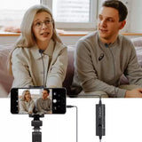 MAONO AU-200 Dual Collar Lavalier Microphone, Condenser Clip on Mic for Youtube Recording, Mobile phone, pc Microphone