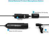 MAONO AU-XLR20 XLR Lavalier Collar Microphone, Condenser Clip-on Mic for Audio , Recording Studio, YouTube Microphone