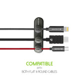 UltraProlink UM1001 Tidy Magnetic Cable Clips Organizer for Multipurpose Charging Accessory Cables, Mouse Cable, PC, Office and Home- Cable Manager & Organiser