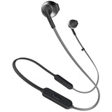 JBL T205BT Wireless Bluetooth in Ear Neckband Headphones with Mic (Black)