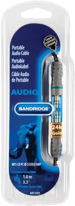 Bandridge BAL3301 3.5 mm to 3.5 mm Stereo Audio Cable 1 m