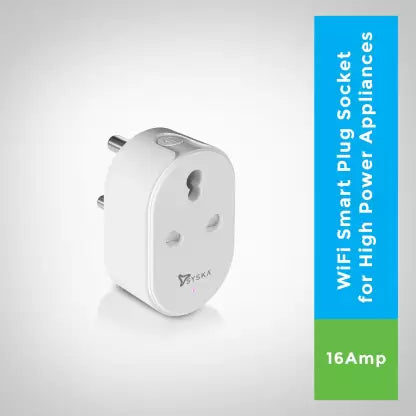 Syska MWP-003 Smart Wi-fi Plug with Power Meter 16Amp (White)