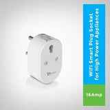 Syska MWP-003 Smart Wi-fi Plug with Power Meter 16Amp (White)