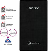 SONY 5800 mAh Power Bank (Black, Lithium Polymer)