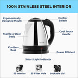 Butterfly EKN 1.5-Litre Electric Kettle (Silver with Black)