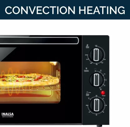 Inalsa 45-Litre Oven Toaster Grill OTG Chefs Club 45BKRC, Black