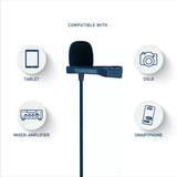 JBL Commercial CSLM20B Blue Lavalier Microphone With Clip,Windshield, LR44 Battery,Adapter