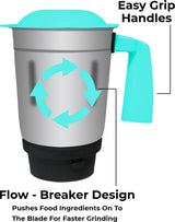 Inalsa Mixer Grinder Dash 600 (3 Jar, White & Blue)