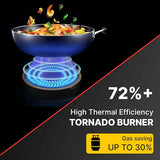 Diskey Gas Stove Top - Modern Glass Cooktop for Kitchen (2 Burner)