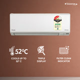 Daikin 1.4 Ton 3 Star Inverter Split AC,Dew Clean, Triple Display,PM 2.5 Filter,R32 Copper Condenser,ODU RKC48XV16VKA IDU FTKC48XV16VKA