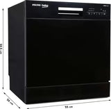 Voltas Beko, A Tata Product, 8‑Place Settings Table top Dishwasher, Suitable for All Types of Utensils (DT8B, Black) with Hygiene Wash