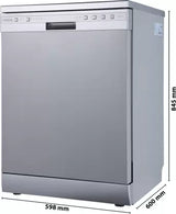ONIDA DW12PS Free Standing 12 Place Settings Intensive Kadhai Cleaning| No Pre-rinse Required Dishwasher