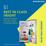 Kelvinator 187L Direct Cool Single Door Refrigerator Grey KRD-F200EAPHGD