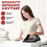 INALSA Steam Iron 2000W &130g/min Steam Shot|Self Clean,Anti Calc Function|Scratch Resistant Ceramic Soleplate|Large Capacity 270 ml Water Tank|Vertical Steam,Elite Pro 2000