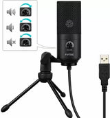 FIFINE K669B Metal USB Microphone Condenser for Recording Windows PC & Laptops