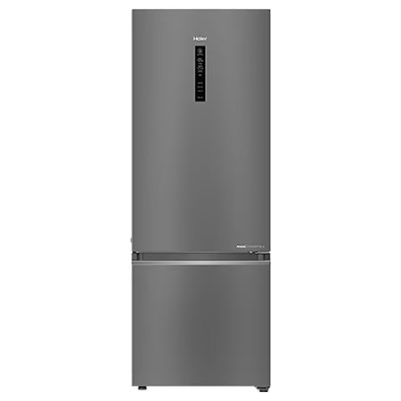 Haier 325 litres 3 Star Double Door Refrigerator, Brush line Silver HRB-3753BBS-P