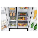 LG 650L Side by Side Refrigerator, Wi-Fi Convertible, DoorCooling+™, Smart Inverter Compressor, Black Mirror Finish, 3 Star (GLB257DBM3, 2025 Model)