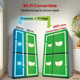 LG 650L Side by Side Refrigerator, Wi-Fi Convertible, DoorCooling+™, Smart Inverter Compressor, Black Mirror Finish, 3 Star (GLB257DBM3, 2025 Model)