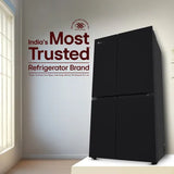 LG 650L Side by Side Refrigerator, Wi-Fi Convertible, DoorCooling+™, Smart Inverter Compressor, Black Mirror Finish, 3 Star (GLB257DBM3, 2025 Model)