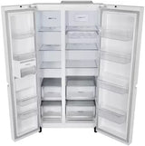 LG 650 Litres Side by Side Door Convertible Refrigerator with Door Cooling+, Hygiene Fresh+, Glass Finish (GL-B257DLW3, Linen White)