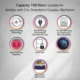 LG 185 L Direct Cool Single Door 3 Star Refrigerator (Blue Charm, GL-D201ABCD)