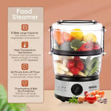 Inalsa Food Steamer Gourmet Black & Silver