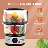 Inalsa Food Steamer Gourmet Black & Silver