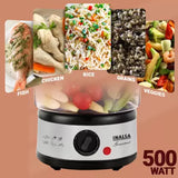 Inalsa Food Steamer Gourmet Black & Silver