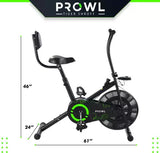 PROWL by TIGER SHROFF GT-20 Fixed Handles with Back Support Upright Stationary Exercise Bike