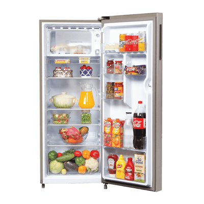 Haier 215 L Direct Cool Single Door 3 Star Refrigerator, HRD-2353BNS-P ( Nickel Steel )