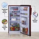 Haier 237 L, 3 Star, 8 In 1 Convertible, Twin Inverter Technology, Bottom Mounted Frost Free Double Door Refrigerator (HEB-243GS-P, Moon Silver)