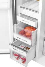 Haier 596 L 3 Star Frost Free Expert Inverter 2-Door Side by Side Refrigerator (HES-690SS, Shiny Silver, Magic Convertible, Deo Fresh Technology, )